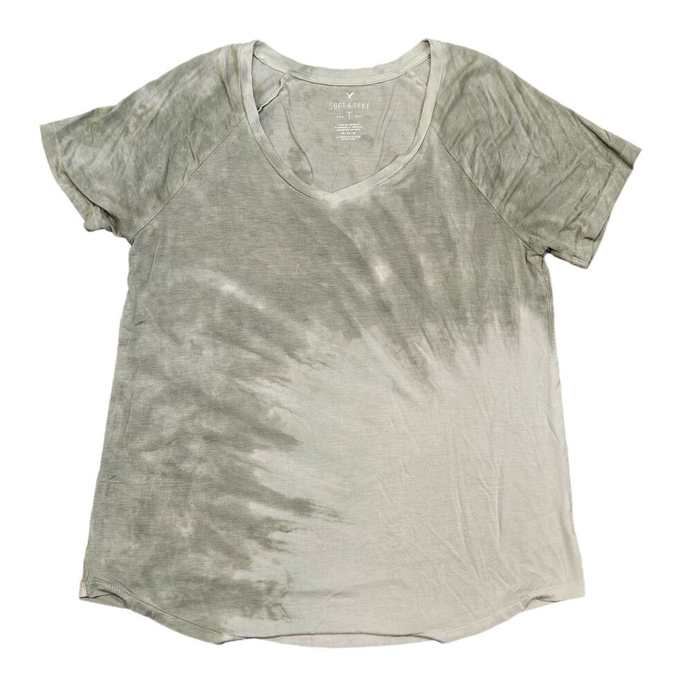 American Eagle Soft & Sexy Women's Short Sleeve Tie Dye Casual Shirt Size Medium